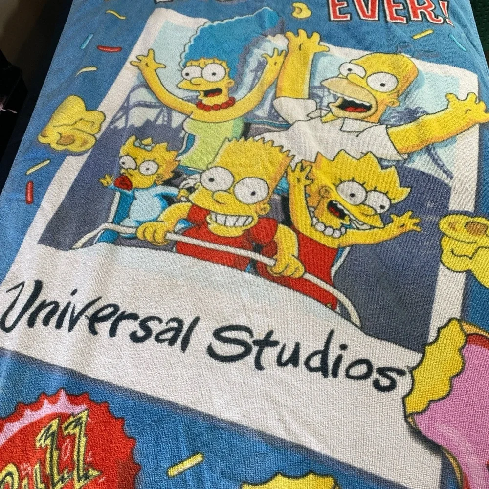 The Simpsons Universal Studios beach towel Theme Park Best Vacation Ever